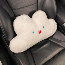자동차허리쿠션 귀여운 자동차 등받이 허리 쿠션 좌석 베개 사무실 의자 카와이 액세서리 인테리어, [01] Cloud A