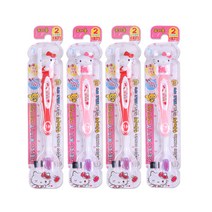 [무료배송]어린이 칫솔 묶음 피규어칫솔 캐릭터칫솔 유아칫솔 치약, 4개, 헬로키티 피규어 칫솔 3단계