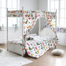 키즈돔 [키즈돔] 공룡 캐노피 슈퍼싱글침대(독립형매트 포함), 단품없음