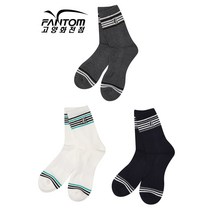 팬텀골프 고양화전점 남성 스트라이프 포인트 장목 양말 211B3SC703, 그레이