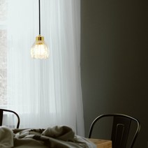 글라스 1등 앙증맞은 유리갓 펜던트 2type, 릴리_7W G9 노란빛