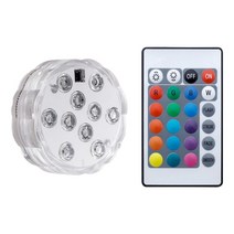 빔프로젝터렌탈 특수조명 업소용수족관 10 LED RGB 잠수정 수중 야간 조명 수영장 야외 꽃병 물고기 탱크 연못 디스코 웨딩 파티용, [01] 1 controller 1 Lamp, [01] RGB Color