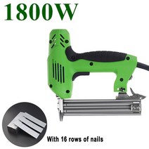 바이스플라이어 바이스 1800W 전기 네일건 스테이플러 키트 가구 건 Tacker 30 개/분 핸드태커 바닥재, 02 EU Plug