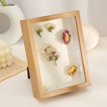 다소미얼Feb.09 12 다소미얼 번 입체중공표본테두리 A4diy 핸드메이드 액자 선반 나비곤충점토건화 도톰한 전시화틀Z, 통나무 색 (중 공 3cm, 식물 표본 미 포함)