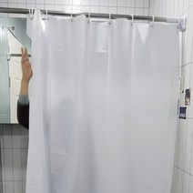 마켓비 TAP 샤워커튼 봉 방수 욕실커텐 샤워실 비닐 가림막 / 이케아 다이소 욕조 부스 화장실 투명 파티션 샤워박스 항균 세트 커튼 링 압축봉, 샤워커튼봉, 화이트계열, 1개