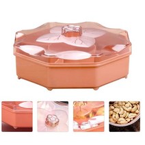 전채 접시 캔디 서빙 용기 스낵 플래터 분할 트레이 과일 너트, 02 Rose Red