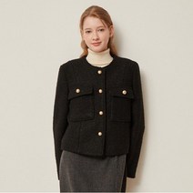JJ지고트 메탈 버튼 퀼팅 부클레 재킷 GMCP0JKP1