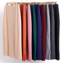 빅사이즈사랑해요 2111L011 H 골지 롱 스커트 MO