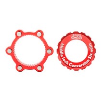 MUQZI-산악 자전거 센터락 To 6 홀 어댑터 허브 락 변환 볼트 디스크 브레이크 로터 사이클링 액세서리, 02 Type 1 Red