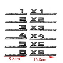 자동차 엠블럼 3D M 경쟁 스티커 ABS 배지 스타일링 로고 X1 X2 X3 X4 X5 X6 M1 M2 M3 M4 M5 M6 E39 E46 E90 E60 F10 F30, 35.매트 블랙 - X7M 경쟁