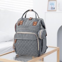 포그망 스마트 기저귀가방 백팩 보온보냉 USB 육아 아기짐가방, 그레이 - 스마트기저귀가방