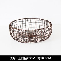 일본 레트로 손으로 짠 스토리지 바구니 과일 바구니 데스크탑 잡화 보관 바구니 빵 바구니 디저트 바구니 스낵 바구니, 하나, 레트로 구리 대형