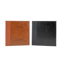 [메모리그램] 접착식 대용량 가죽 포토 앨범, 블랙