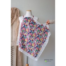 플라워 에티켓 앞치마손수건 레이스스카프 무릎덮개 매너수건 턱받이 김수미앞치마