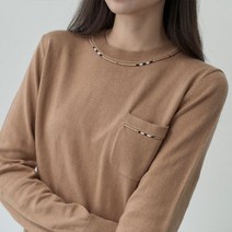 디어제인 라운드 체크포인드 비스코스 니트 v00046