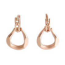 [비앤비골드]14K18K 와이드 원형 체인고리 원터치 귀걸이 PNE36011