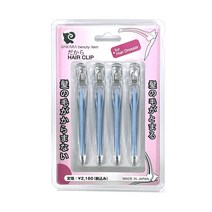 다카라 헤어클립 커트 핀셋 4개입, 투명블루