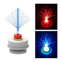 과학실험키트-무지개 LED 광섬유 조명등 회전 오르골