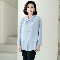 T56084 헤이그 이중 카라블라우스/엄마옷