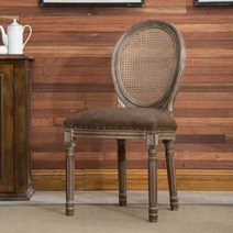 원목 벤치 소가죽 빈티지 홈 체어 호텔 카페 앤틱 식탁 의자 클래식 주방 라탄, 베이지색 등받이(통상형) 린넨