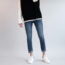디벨로 남성용 9부 스판 빈티지 커팅진