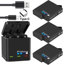 GoPro Hero 7 hero 6 5 검정색 배터리 및 용 트리플 충전기 액세서리 고프로 히어로 충전기128028, CHINA_3battery withcharger