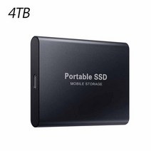 휴대용외장하드고속 휴대용 하드 디스크 SSD 2TB 1TB 500GB 30TB 드라이브, 09 4TB Black, 한개옵션1