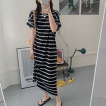 숙녀옷장 여성 라운드 스프라이트 롱 원피스 S206