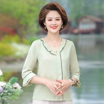뉴타임즈 중년 여성 반팔 블라우스 N239Z