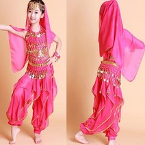 여아 아동 주니어 인도댄스복 벨리댄스 반팔 공연복 7종 세트WOCHA LTD EWDF083