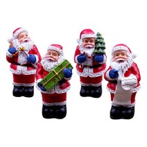 WENYAN 4 pcs 장식 파티 용품 미니어처 절묘한 크리스마스 장식 책상 겨울 홈 가족, 수지, 빨간색