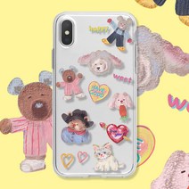 러블리 유화 투명 휴대폰 케이스