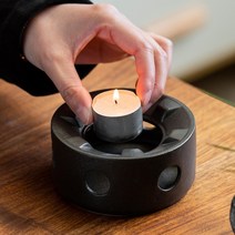 힐링타임 도자기 티워머(블랙) 온도유지 차워머, 상세 참조, 1개