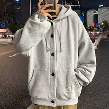 남자학생후드점퍼 남녀 공용 루즈핏 후드 집업 겨울 캐주얼 점퍼 스타일