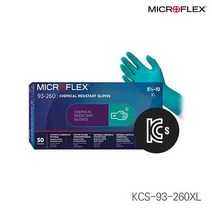 KCS인증 일회용 무분말 3겹 내화학 장갑 50매, M