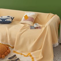 SKANDSALO 쇼파 패드 6인용 천커버 가죽갈이 돌쇼파 매트 천갈이, lingge 옐로우_180 x 300cm