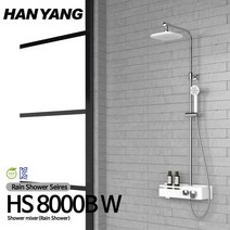 한양수전 선반형 해바라기샤워기 HS8000BW, 1개