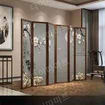 현대식 호텔 병풍 칸막이 고급진 병풍 파티션 인테리어 소품 거실 현대식 병풍, 살구 A-019