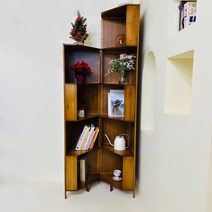 코지테일러 인테리어 원목 코너 선반 모서리 장 B115, 5단, 1개