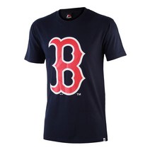 마제스틱 MLB 오피셜 로고 야구 반팔 셔츠 (레드삭스B로고/네이비)