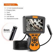 씨씨티비 소형 매장 cctv 야외 무선카메라 5인치의 듀얼 렌즈 검사 카메라 ips lcd endoscope camera 8mm hd borescope 하수 카메라 with, 협력사, 5m, 8mm 듀얼 렌즈