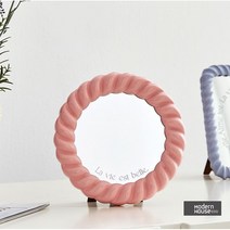 [모던하우스 창원점]컬러웨이브 레터링 거울 원형 코랄_AE0423010