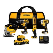 디월트 20V MAX 4.0Ah 충전콤보 DCK450M3 4종 세트 (임팩 드릴 직쏘 작업등) DCF887N DCD791N DCS331N DCL050N