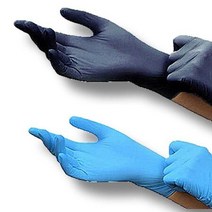 무분말 니트릴장갑 100매 블랙 블루 의료용니트릴장갑, 1개, 블랙-M
