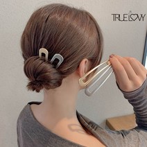 트루러비 솔룬 패션 복고풍 심플 포인트 메탈 U자 머리 헤어 비녀핀
