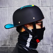 스냅백 오토바이 바이크 반모 헬멧 할리헬멧 경량 레트로 커스텀 전동킥보드 여름용, D