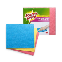 오너클랜 3M 행주 천연 펄프 행주 L200 1팩 10개입, 핑크