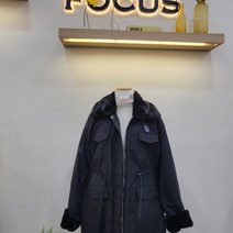 포커스 하이넥 야상점퍼 FW0K7JP0605BK