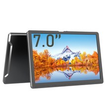 7인치 휴대용 모니터 LCD 디스플레이 HDMI IPS 패널 미니 모바일 화면 노트북 Xbox PC 컴퓨터 라즈베리 파, 02 BLACK 7 Inch_05 EU 플러그