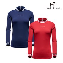 [힐크릭] (여성)스트라이프 립 포인트 하이넥 티셔츠_1HCTSF8508